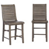 Counter Chair in Distressed Dark Gray Finish - Set of 2