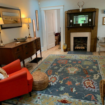 Bold colors look best when they have something to work off of. Why not your rug?