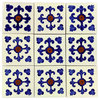 Handmade Tierra y Fuego Ceramic Tile, Valencia, Set of 9