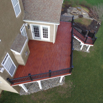 Zuri (Brazillia) Deck Extension with Timbertech Rails, Post & Beam Wraps & Light