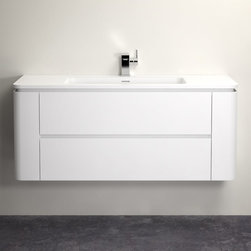 LUSSO STONE FONTANE MATT WHITE VANITY UNIT AND BASIN - Products