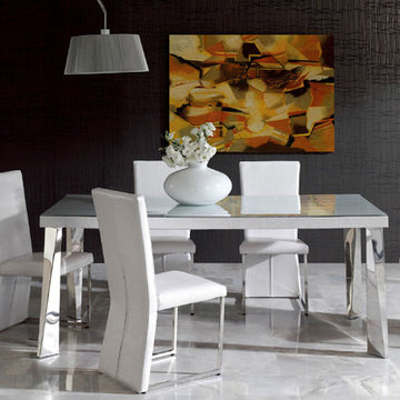 Coco Dining Set | White (Table and 6 Chairs)