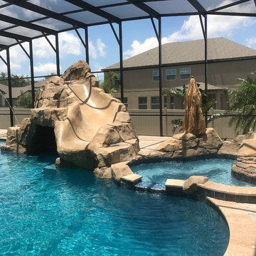 Concrete Waterfall and Slide