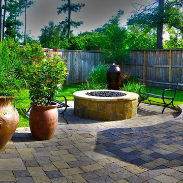 Pergola, Patio, Spa, and Landscape
