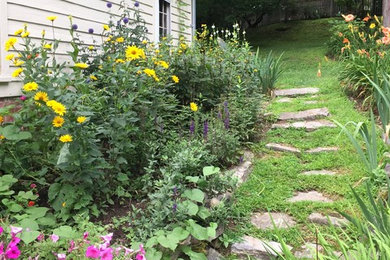This is an example of a traditional landscaping in Boston.