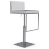 Even Plus Swiveling with Gas Lift Bar Stool, Chrome Frame, Optic White