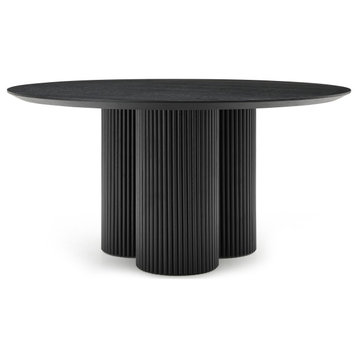 Simba Dining Table, Black, 60" Wide
