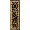 Hand-Knotted Oriental Pattern Wool Black/Tan Area  Rug, Black/Tan, 2.6x10, Taj