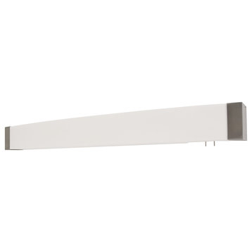 Algiers 38" LED Overbed Wall Light , Satin Nickel