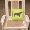 Percheron Horse Green Fabric Decorative Pillow