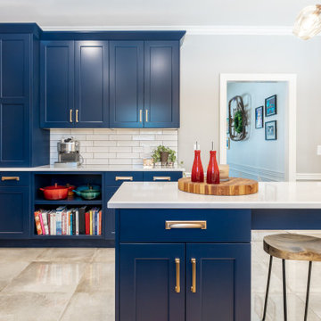 French Blue Franklin Kitchen Before and After