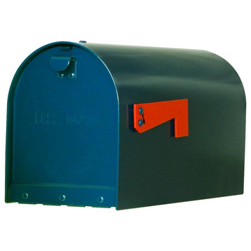 Mid Modern Rigby Curbside Mailbox, Blue