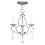 Livex Lighting - Chesterfield Mini Chandelier, Brushed Nickel - Simple elegance adorns the Chesterfield collection as strings of clear crystal gently cascade from a graceful frame of small scale tubing finished in brushed nickel.