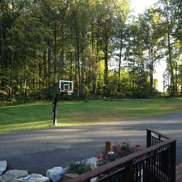 Grant C's Pro Dunk Gold Basketball System on a 47x50 in Zionsville, PA