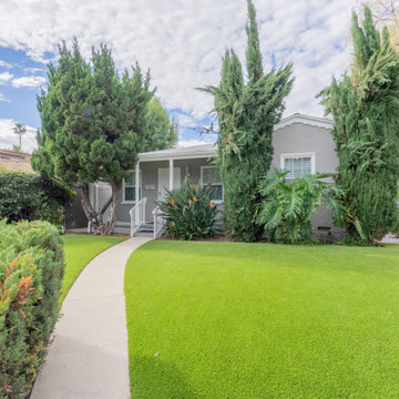 Landscaping include Artificial Turf and Pavers in Sherman Oaks