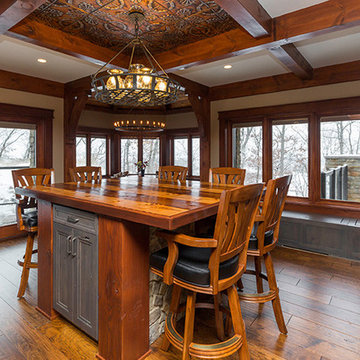 Rustic Lodge Style Kitchen in Runnells, Iowa