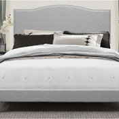 Hillsdale Kiley Upholstered King Panel Bed in Glacier Gray