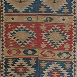 Persian Azerbaijan Kilim 5'2 X 8'11 - Area Rugs