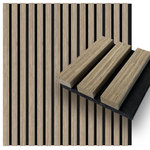 CONCORD WALLCOVERINGS - Acoustic Wood Slat 3D Wall Panels, Soundproofing Panels for Accent Wall, Silver Ash, Sample - SAMPLE: For display purposes only.