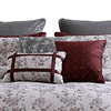 Benzara BM283870 10 Piece King Comforter Set, Orchid Flower Print, Red White