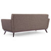 Jackie Midcentury Modern Classic Loveseat, French Press, Material: Twill