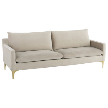 Anders Nude Fabric Triple Seat Sofa, Hgsc568