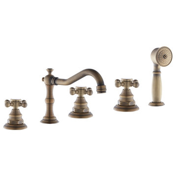 Brio Antique Brass Tub Faucet