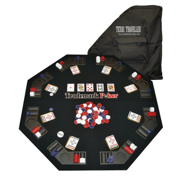 Texas Traveller Table Top and 300 Poker Chip Set by Trademark Poker