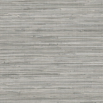 Imitation Grasscloth Wallpaper, Gray, 1-5 Bolts