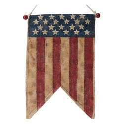 Distressed Burlap Americana Banner - Products