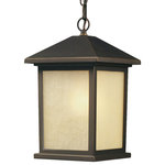 Z-Lite - Z-Lite 507CHB Holbrook 15" Tall 1 Light Outdoor Pendant - Oil Rubbed Bronze - Product Features: