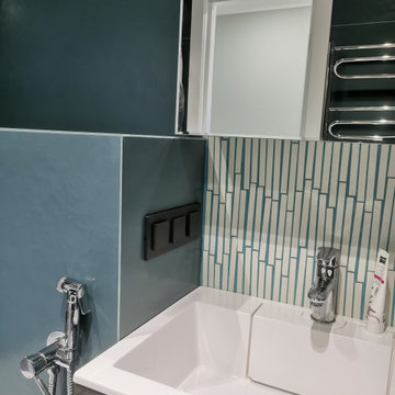 Реализация ванной комнаты с применением керамогранита ITALON