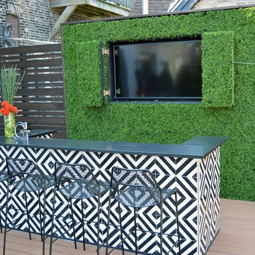 mesmerizing and bold installation of "marrakech terrace" designed by Topiarius