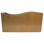 International Art Properties, Inc. - Swell Planter with Recessed Base, 48" x 14" x 24", Bronze - The graceful curve of the Swell Planter reinvents the modern rectangular planter. Add multiples of the Swell and you instantly have a contemporary and dynamic element in your space. Beautiful enough to keep inside and strong enough to go outside, this durable, lightweight fiberglass container resists UV rays and scratches. Available in our trademark Bronze Fusion, a natural metal finish that will age gracefully over time.
