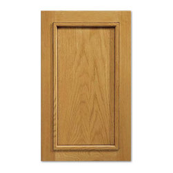 Cascade Cabinet Door from CabinetNow.com shown in Red Oak - Kitchen Cabinetry