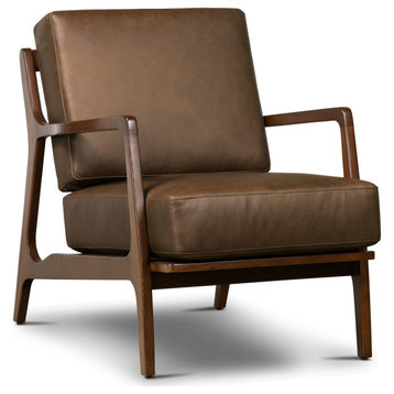 Poly and Bark Verity Lounge Chair, Cocoa Brown