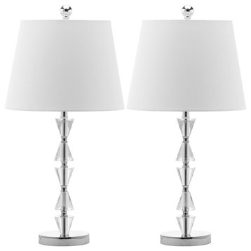 Deco Prims Crystal Lamp (Set of 2) - Clear, White