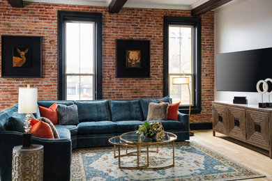 Photo of an industrial living room in Kansas City.