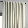 Signature Warm Off White Doublewide Blackout Velvet Curtain Single Panel, 100"x108"