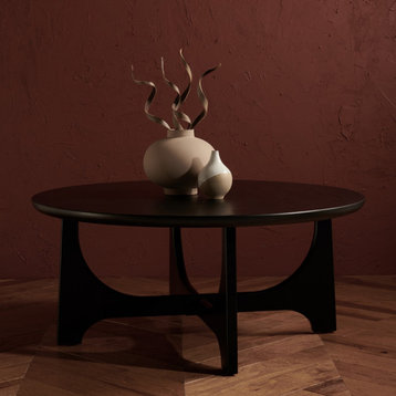 Safavieh Couture Sasha Wood Coffee Table, Black