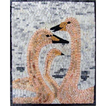 Mosaic Tile Art, Ducks, 20"x26"
