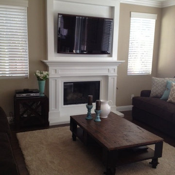 Tv Cabinet over Fireplace Mantel