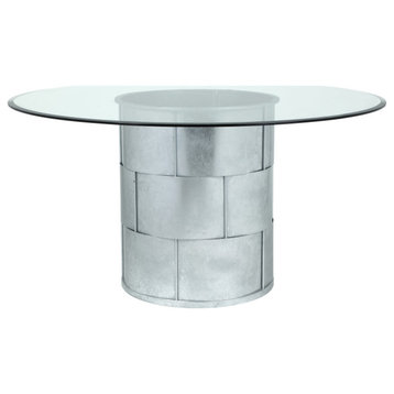 Margot Dining Table, Silver Leaf