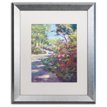 Glover 'Arboretum Garden Path' Art, Silver Frame, 16"x20", White Matte