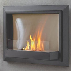 Real Flame Grey Envision Wall Fireplace - Indoor Fireplaces