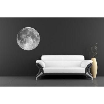 High Resolution Moon Print on Removeable Wall Vinyl