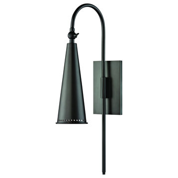 1 Light Modern Metal Gooseneck Wall Mount Metal Shade-20.75 Inches H by 4.5