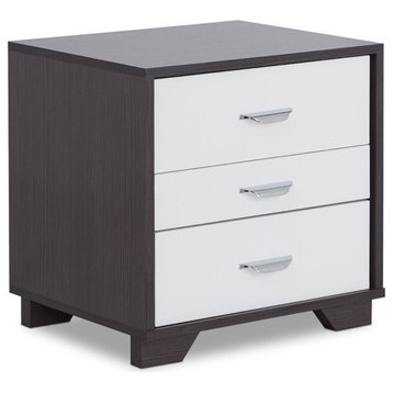 Acme Eloy Nightstand, White and Espresso