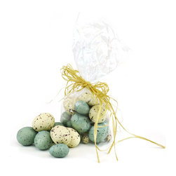 Shea's Wildflower - Bag of Robin's Eggs and Natural Eggs, Set of 36 - Holiday Accents And Figurines