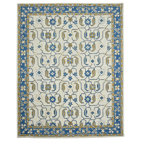 Romania Pecos Area Rug, Blue, 8' x 10', Floral